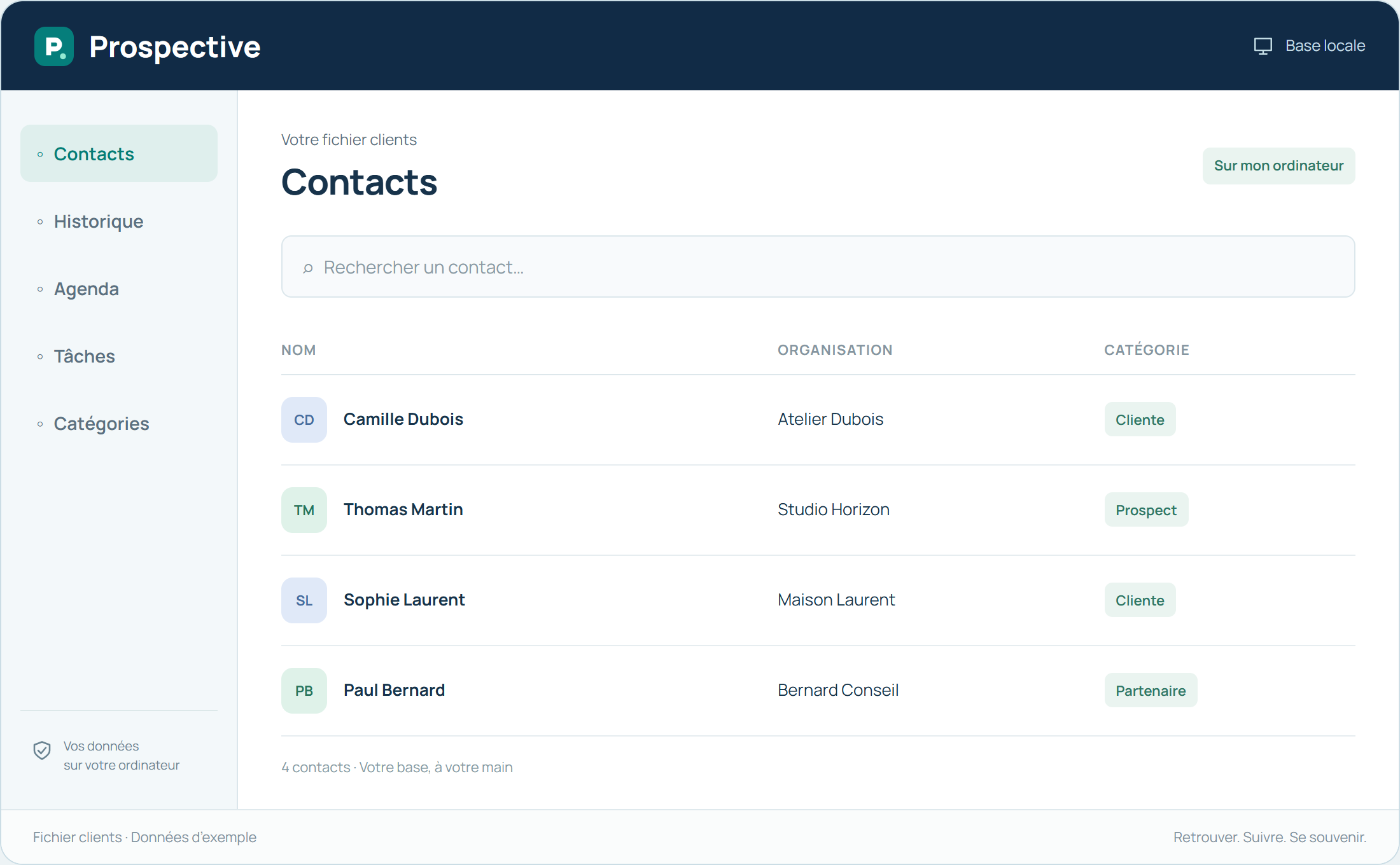 Prospective — Contacts
