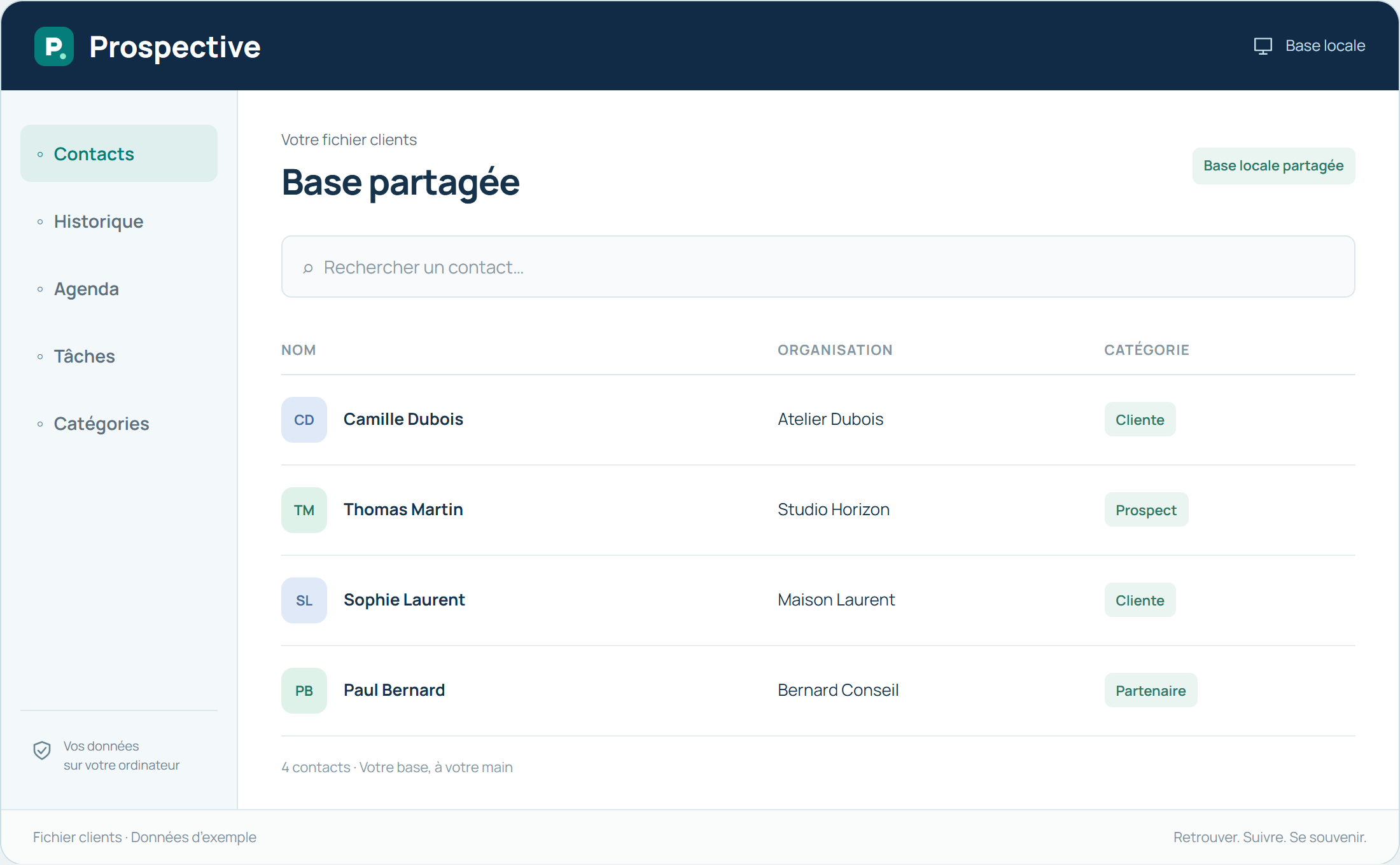 Prospective — Base partagée