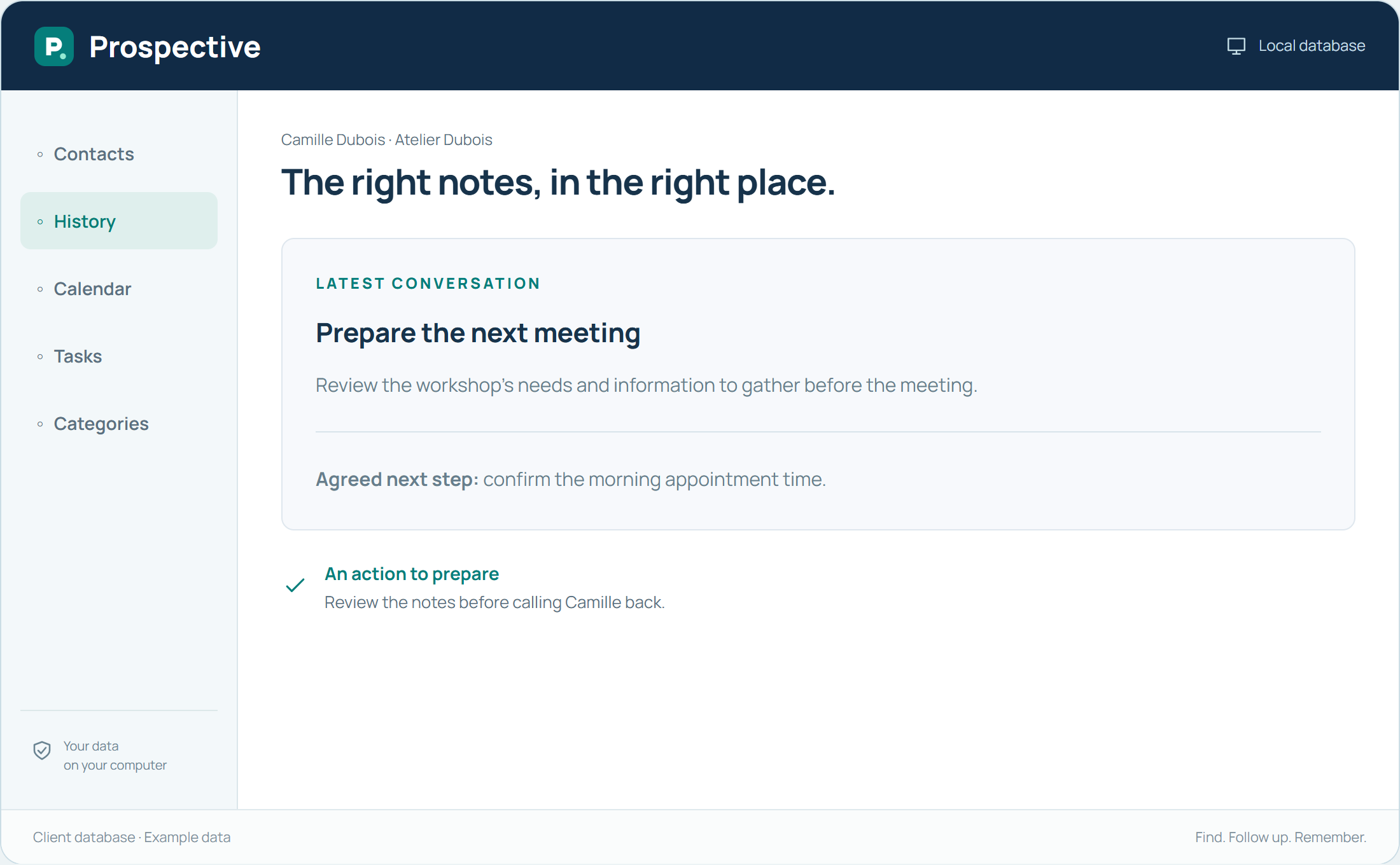 Prospective — Follow-up notes
